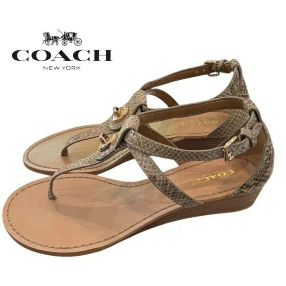 Snake Print Leather Sandal